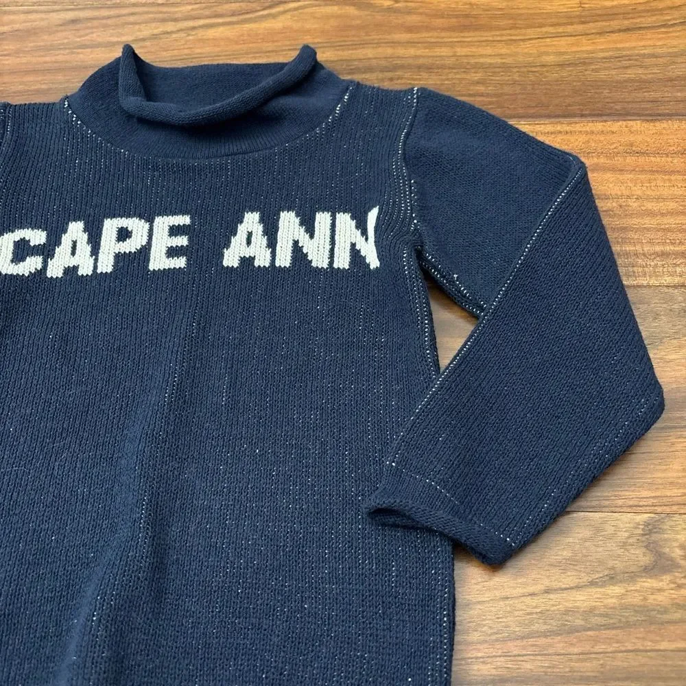 Cape Ann Massachusetts navy knit crewneck sweater